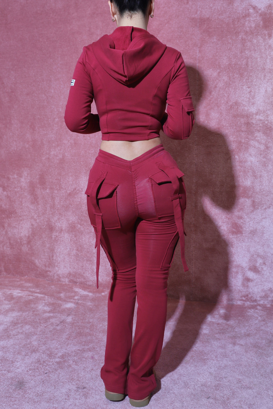 Ella Corset Hoodie - Burgandy