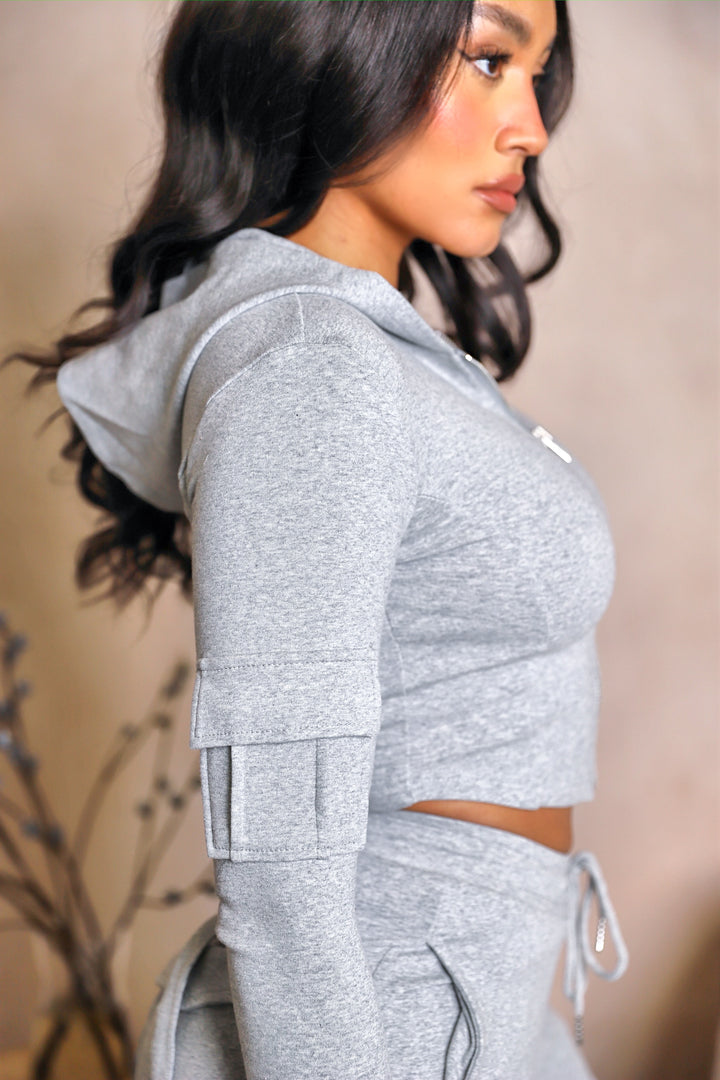 Ella Corset Hoodie - Grey